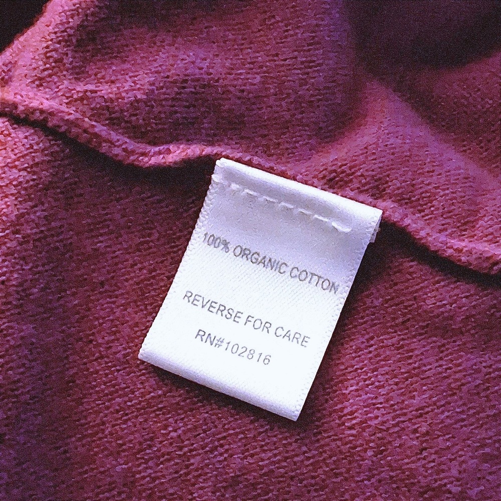 Garnet Hill Organic-Cotton Pocket Detail‎ Tunic Sweater Magenta Relaxed Fit Sz M - Picture 10 of 10
